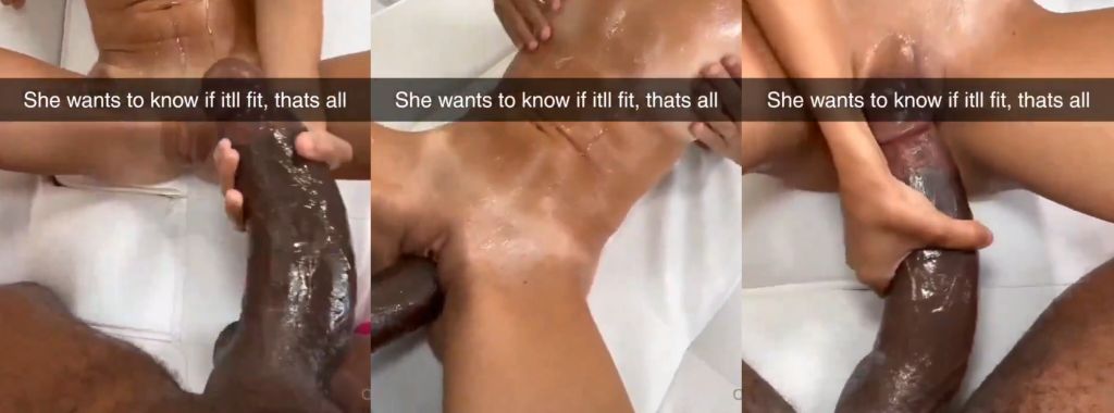 Slim Baddie Forces XXL BBC Inside Her Tight-pussy